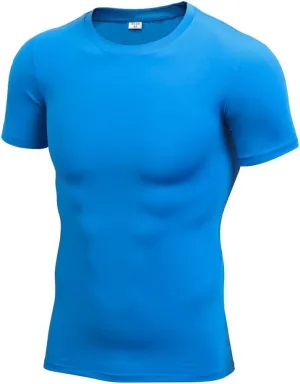 1 or 2 Pack Men's Compression Shirts Short Sleeve, Workout T-Shirt Quick Dry Baselayer Sport Shirt Running Tops