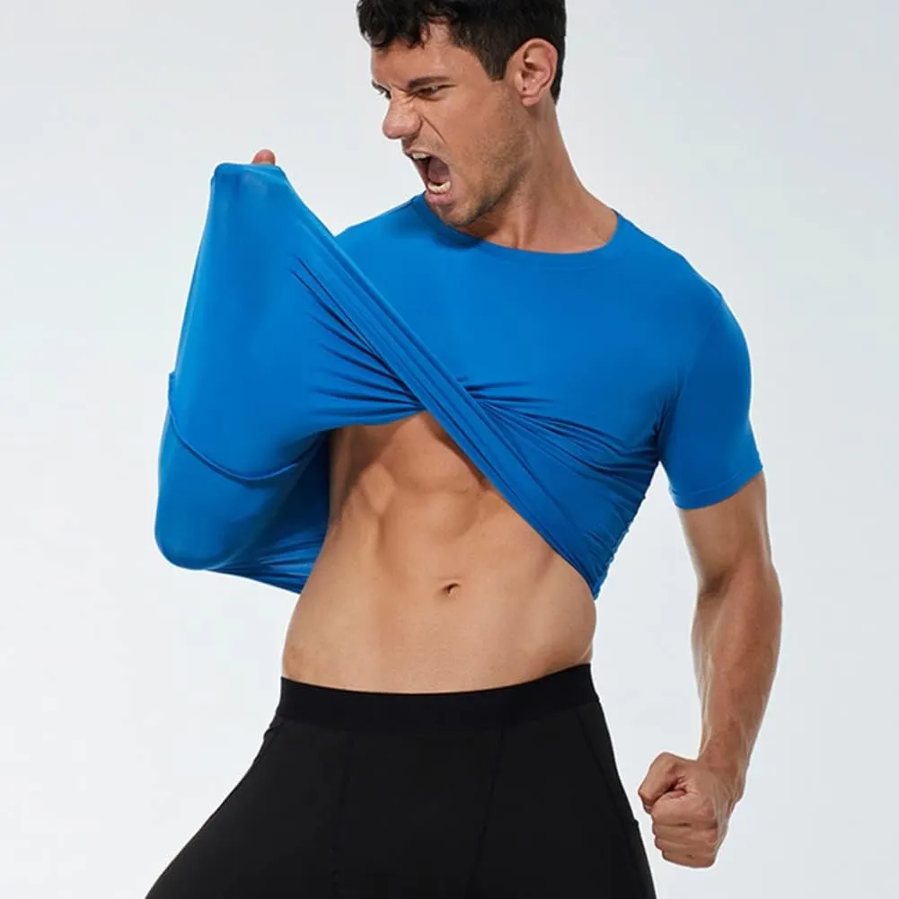 1 or 2 Pack Men's Compression Shirts Short Sleeve, Workout T-Shirt Quick Dry Baselayer Sport Shirt Running Tops