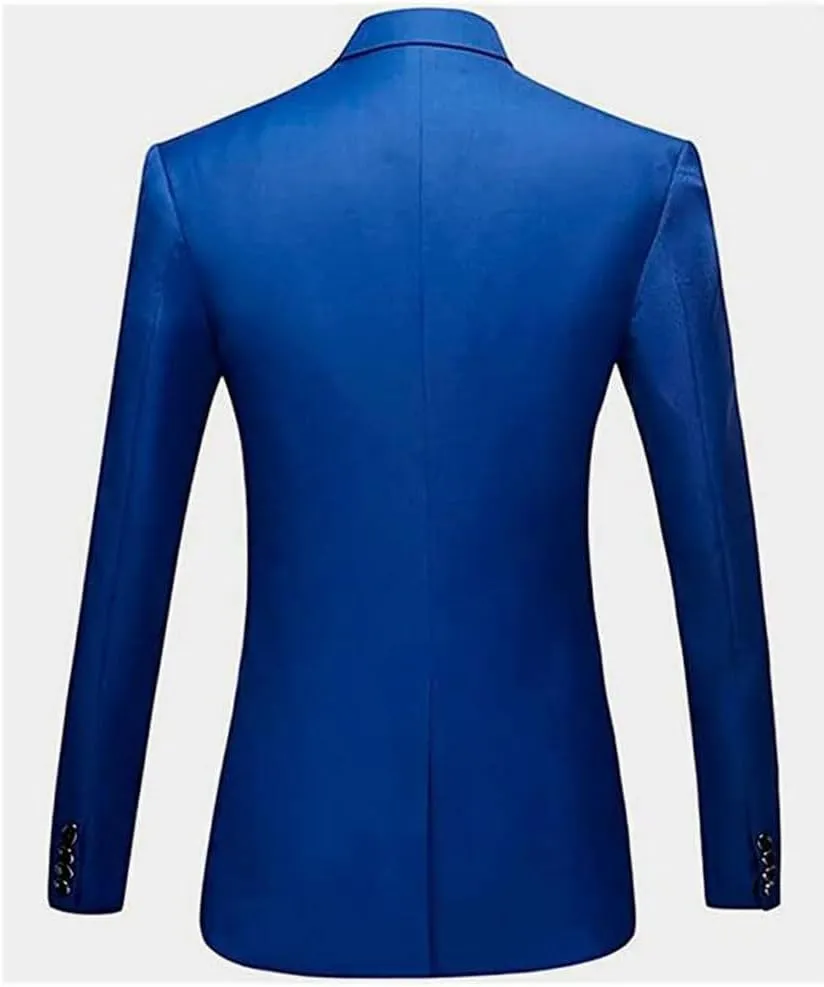 3 PC Mens Groom Tuxedos Slim Fit Wedding Suits for Men Business Suit Jacket Vest Pants Prom Party Suits