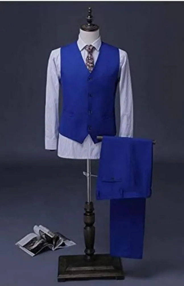 3 PC Mens Groom Tuxedos Slim Fit Wedding Suits for Men Business Suit Jacket Vest Pants Prom Party Suits