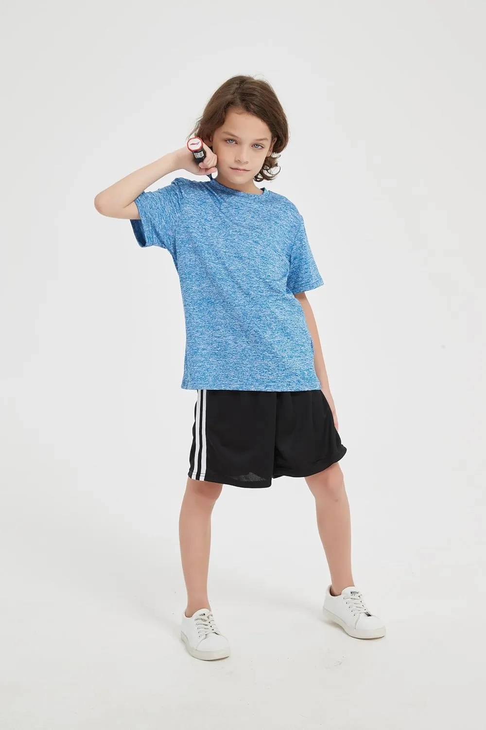 5-Pack Boys Athletic Quick Dry T-Shirts Youth Activewear Short Sleeve Tops5-18 Years