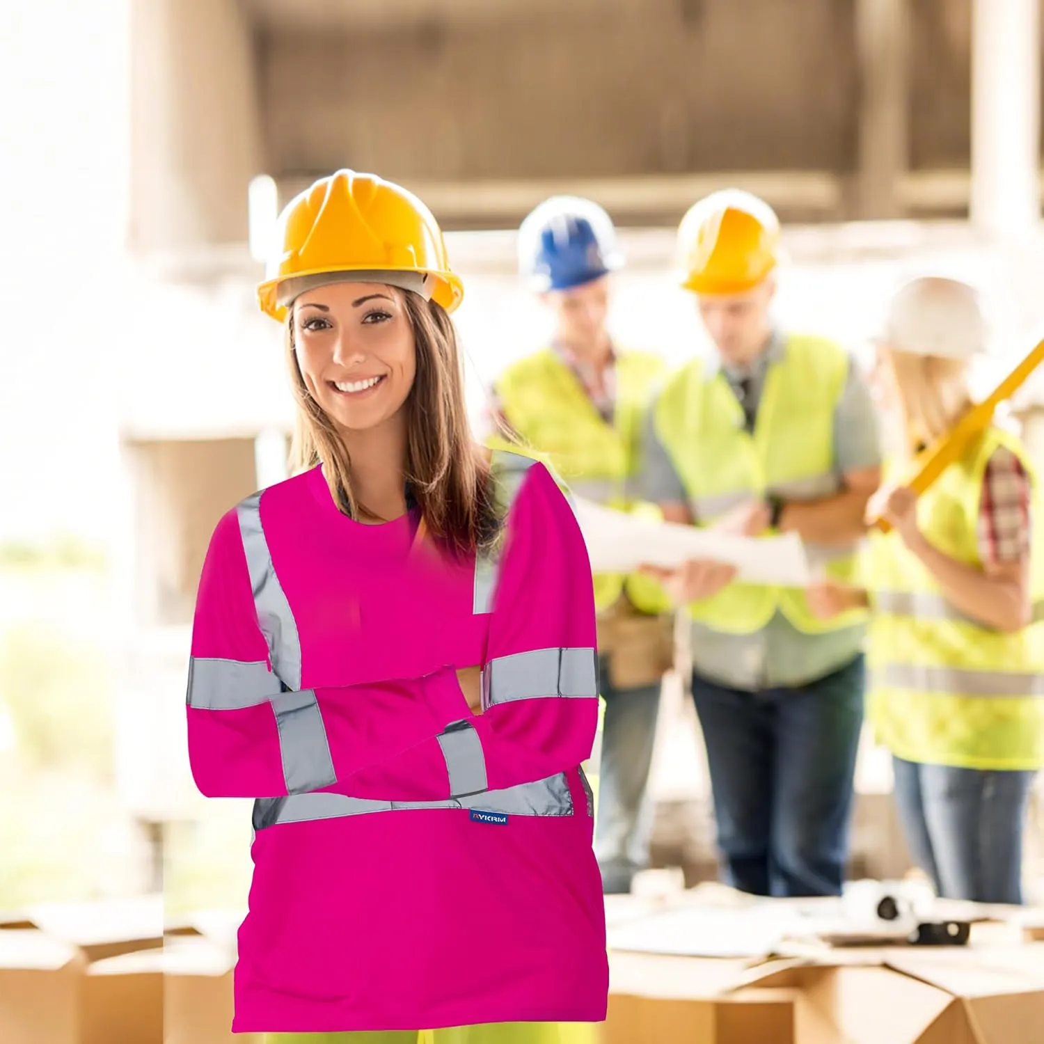 A-SAFETY Safety Shirt,High Visibility Work T Shirt Long Short Sleeve Class 3 (XS-6XL)