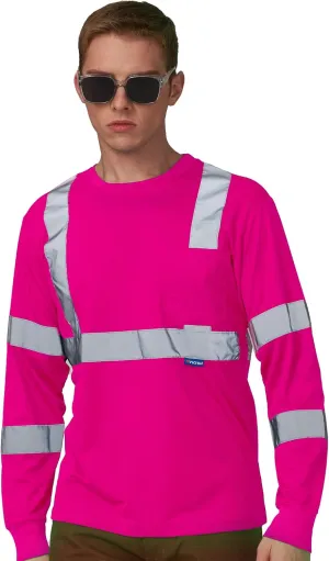 A-SAFETY Safety Shirt,High Visibility Work T Shirt Long Short Sleeve Class 3 (XS-6XL)