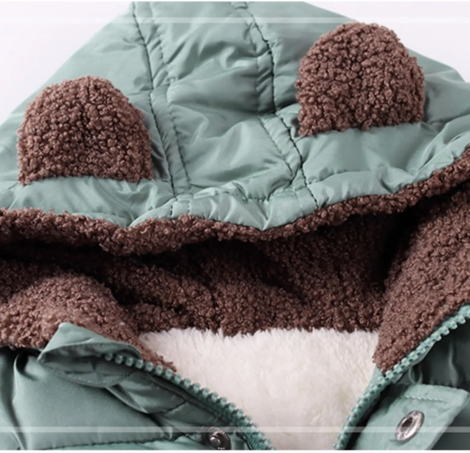 Ac Coats Boys And Girls Fall And Winter Bear Padded Hooded Vest Zipper Cotton Jacket Kid Jackets for Girls