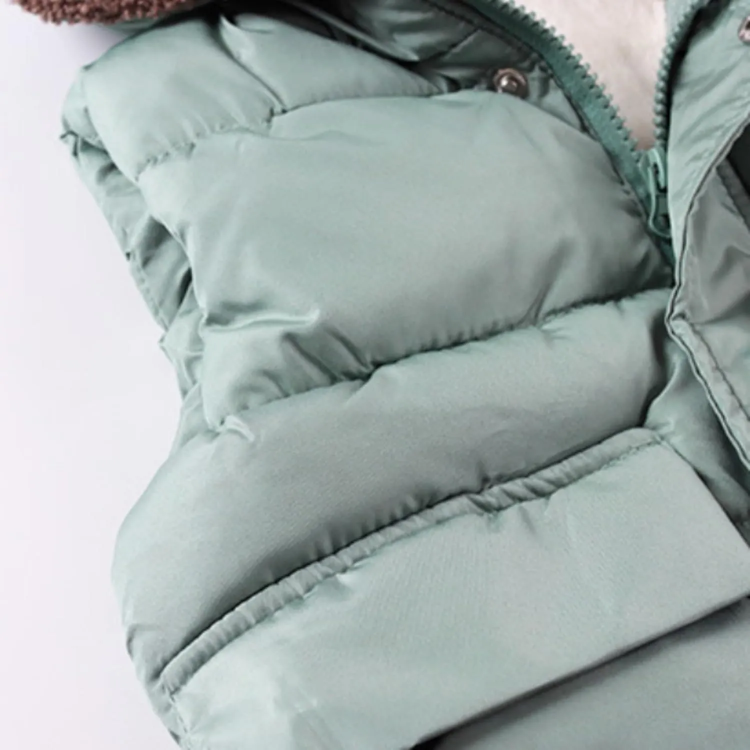 Ac Coats Boys And Girls Fall And Winter Bear Padded Hooded Vest Zipper Cotton Jacket Kid Jackets for Girls