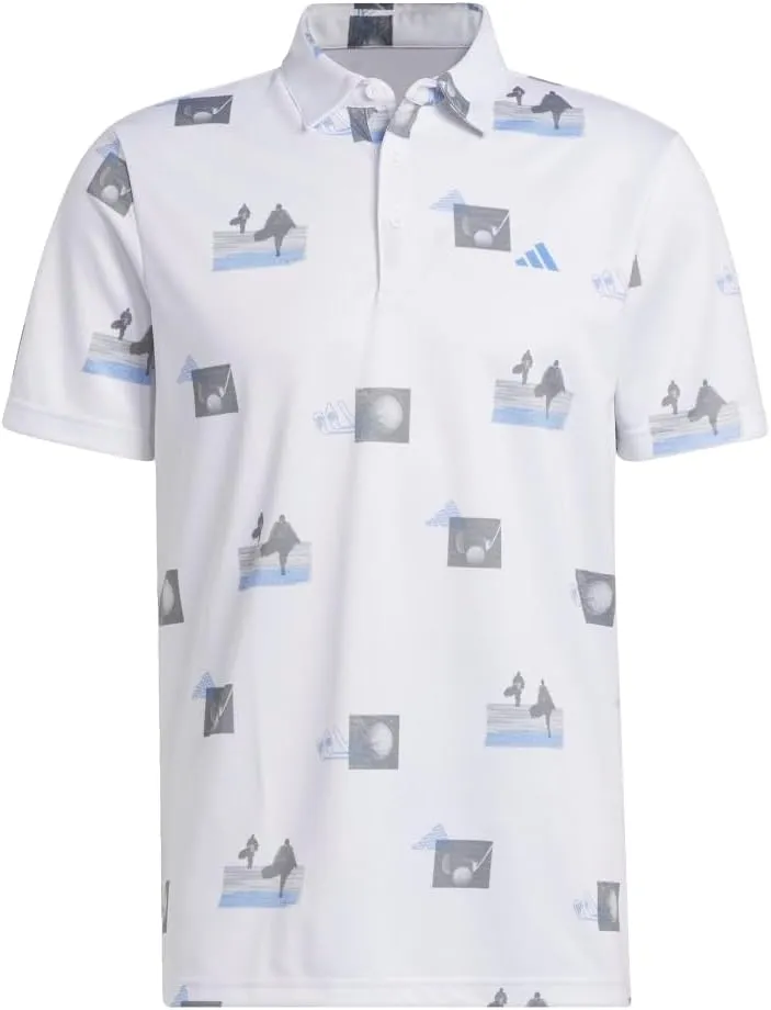 adidas Men's Allover Printed Golf Polo Shirt