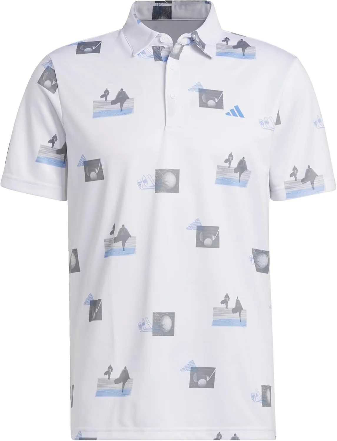 adidas Men's Allover Printed Golf Polo Shirt