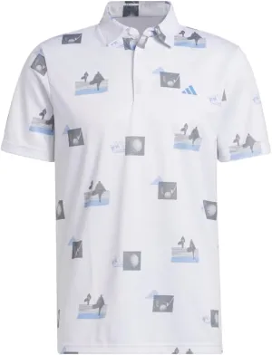 adidas Men's Allover Printed Golf Polo Shirt