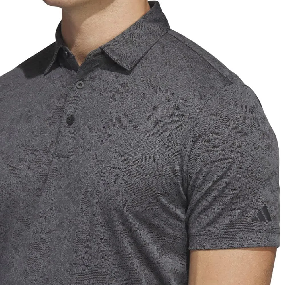 adidas Men's Textured Jacquard Golf Polo Shirt