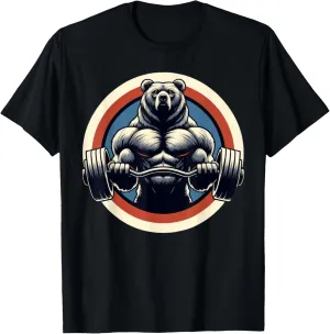 Bear Powerlifting Weightlifting Gym Workout T-Shirt