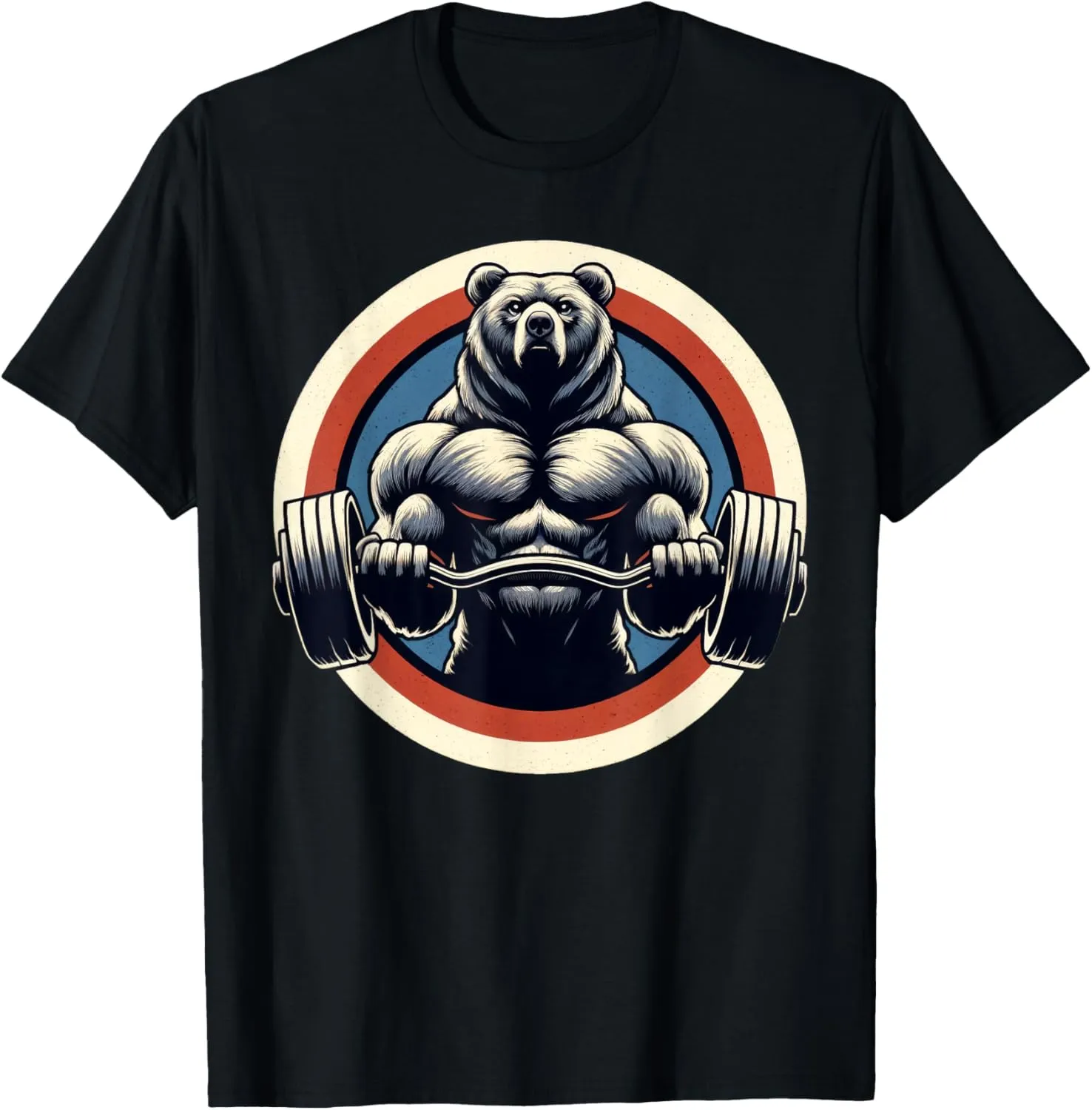 Bear Powerlifting Weightlifting Gym Workout T-Shirt