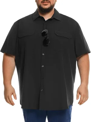 Big and Tall Mens Fishing Shirt UPF 50  Sun Protection Shirt SPF Quick Dry 2XL-6XL