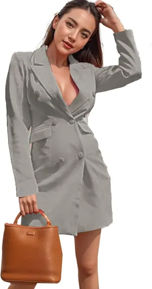 Blazers for Women Bussiness Casual Long Sleeves Botton Down Blazer Jackets Dressy Work Office Suite Jacket with Pocket