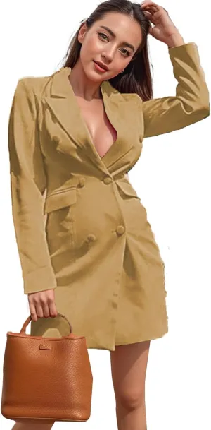 Blazers for Women Bussiness Casual Long Sleeves Botton Down Blazer Jackets Dressy Work Office Suite Jacket with Pocket