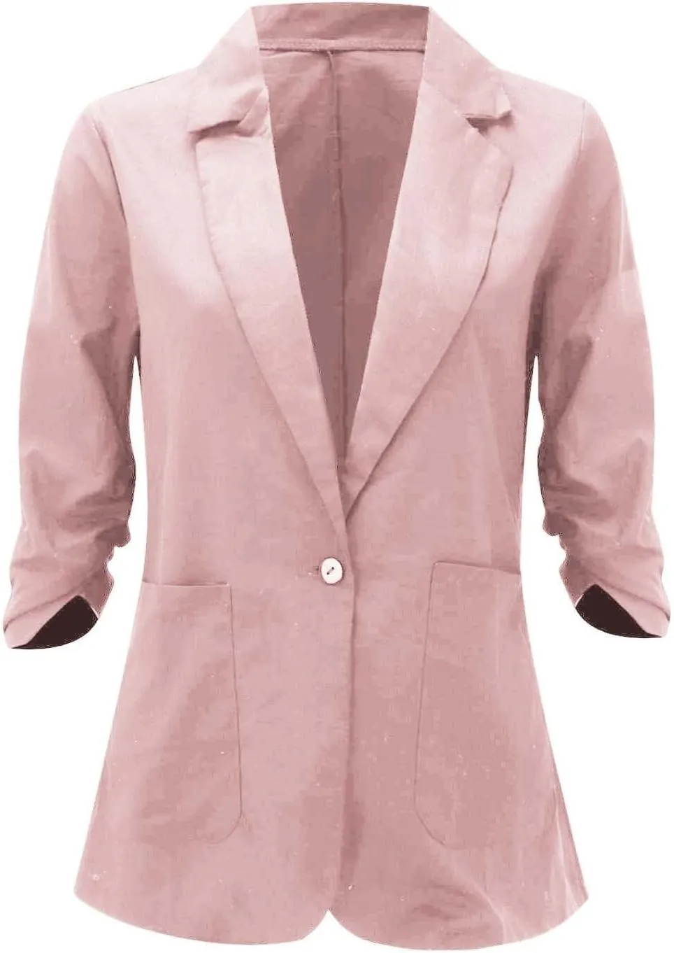 Blazers for Women Fashion Casual Single-Breasted Suit Jackets Long Sleeve Open Front Work Office Blazer with Pockets