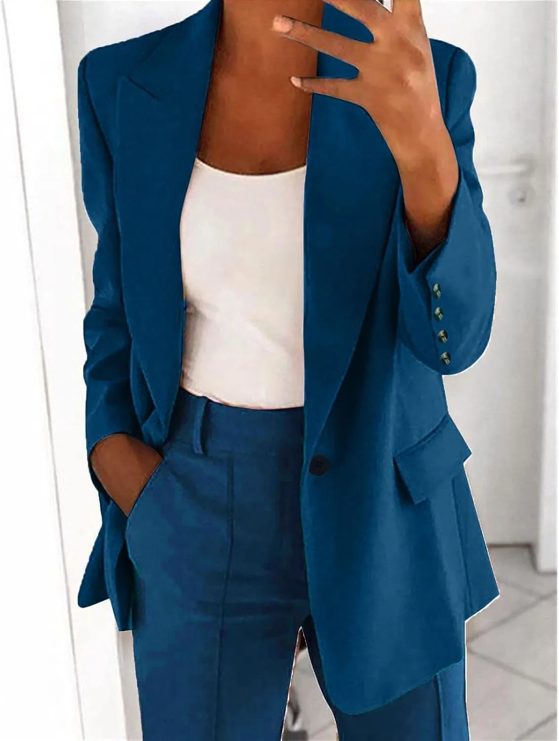 Business Casual Outfits for Women Professional Pant Suits 2 Piece Office Outfit Work Blazer Set Women Dressy Suit 2024