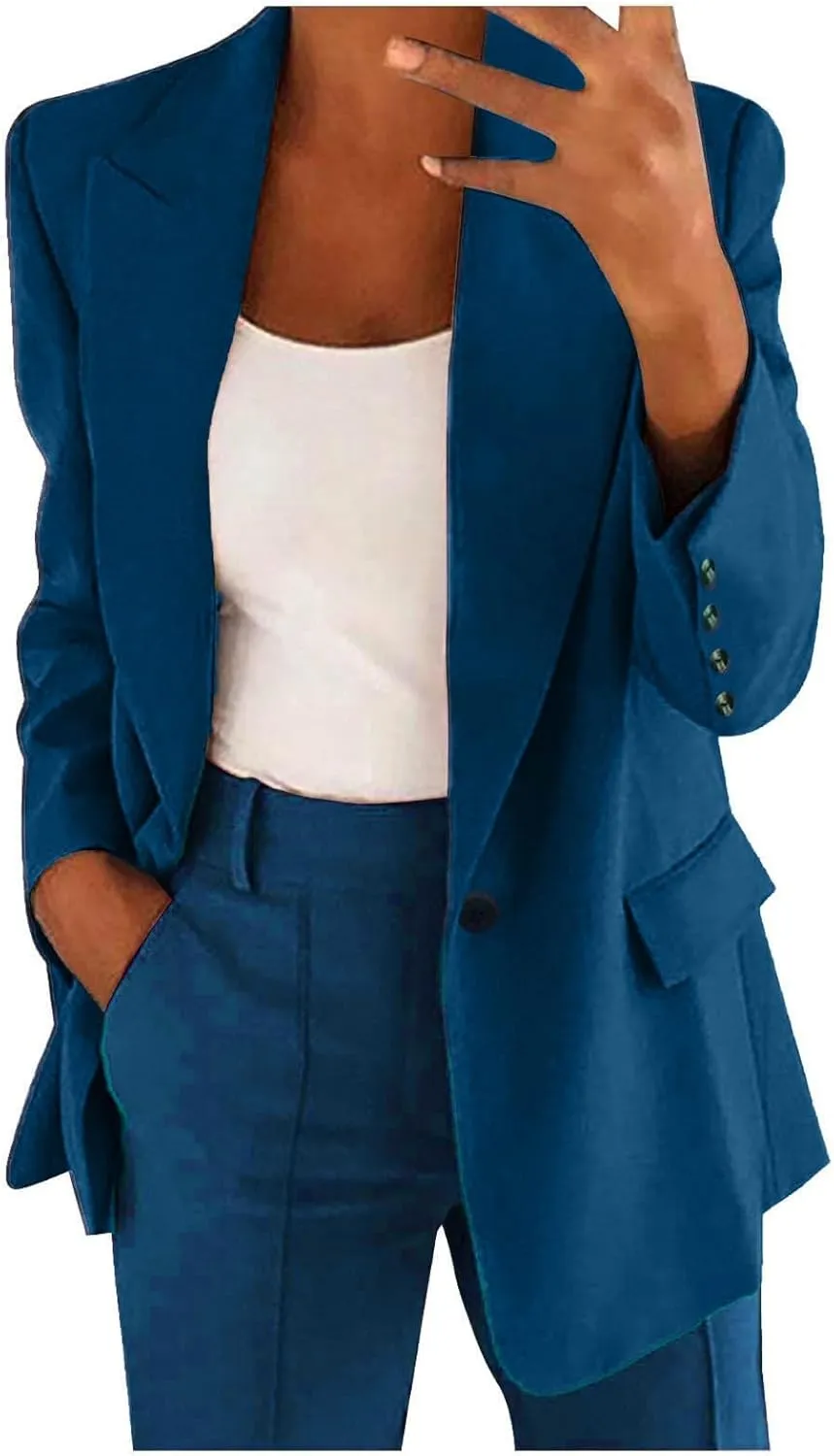Business Casual Outfits for Women Professional Pant Suits 2 Piece Office Outfit Work Blazer Set Women Dressy Suit 2024