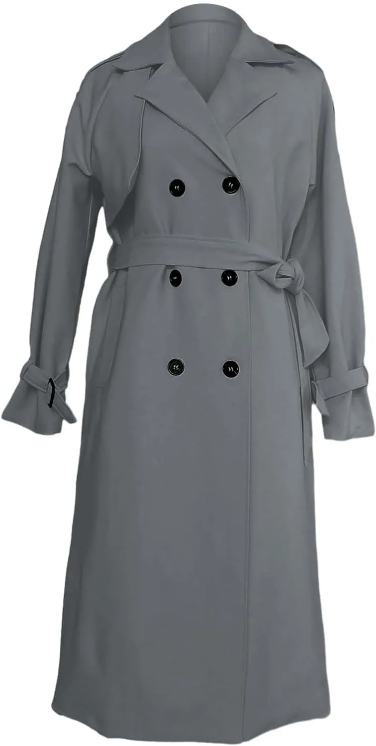 Casual Oversized Fashion Winter Coat Lapel Womens Long Outwear Women'S Coat Oversized Windproof Short Trench Coat