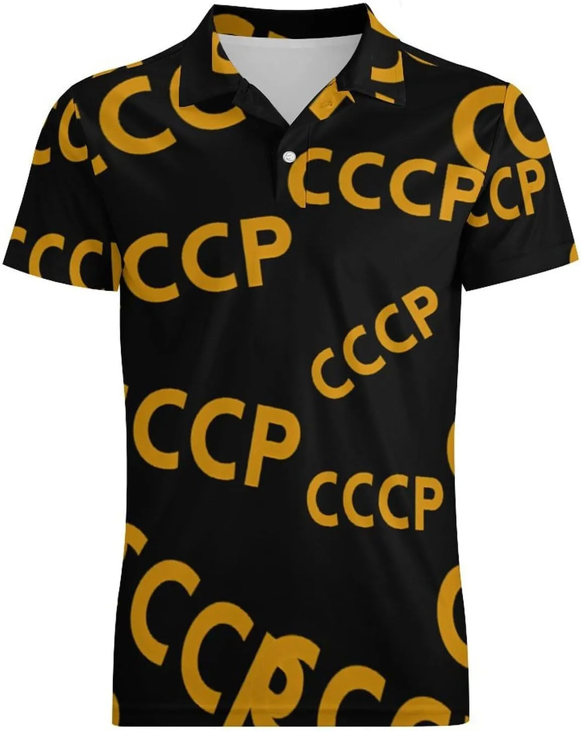 CCCP - USSR Men's Polo-Shirt Regular-Fit Short Sleeve Sports Quick Dry Golf Tennis T-Shirt