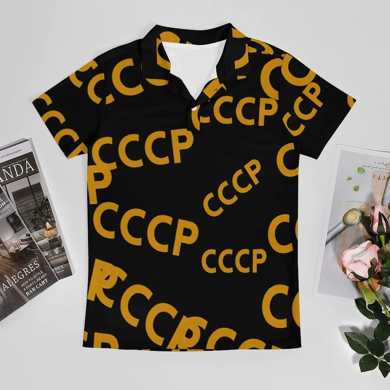 CCCP - USSR Men's Polo-Shirt Regular-Fit Short Sleeve Sports Quick Dry Golf Tennis T-Shirt