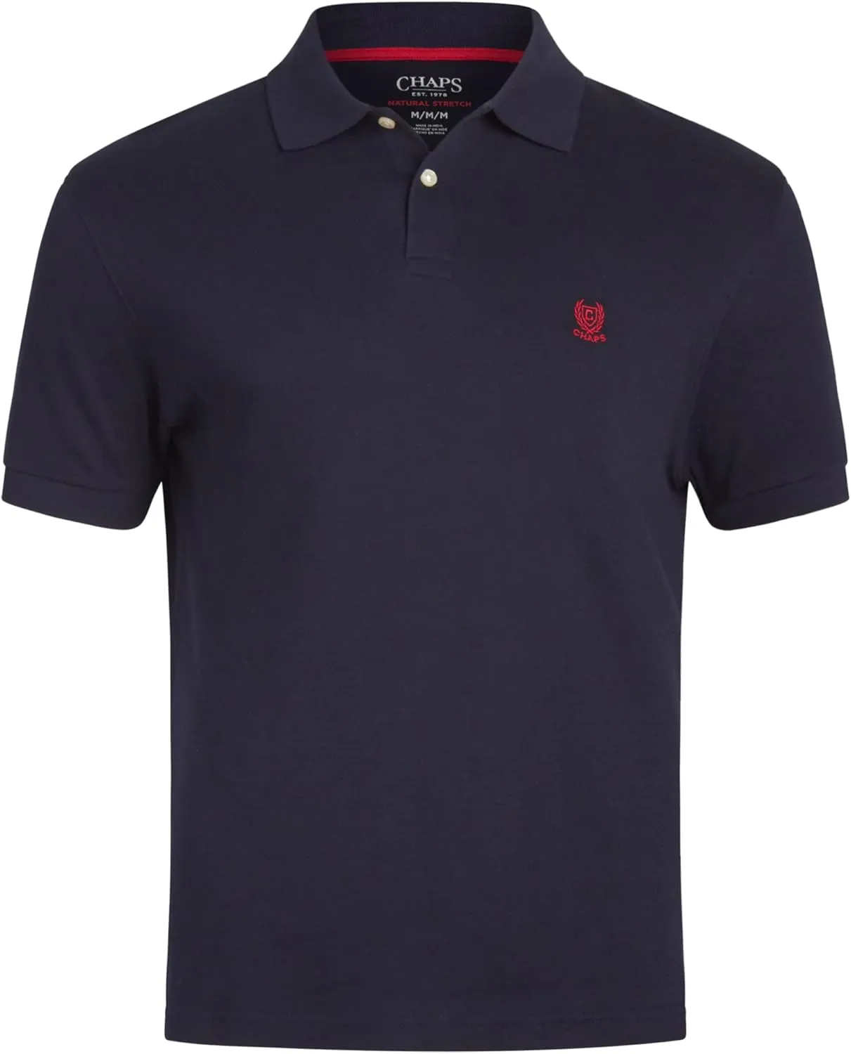 Chaps Men's Polo Shirt - Classic Fit Short Sleeve 2-Button Double Knit Cotton Polo Shirt (S-XL)