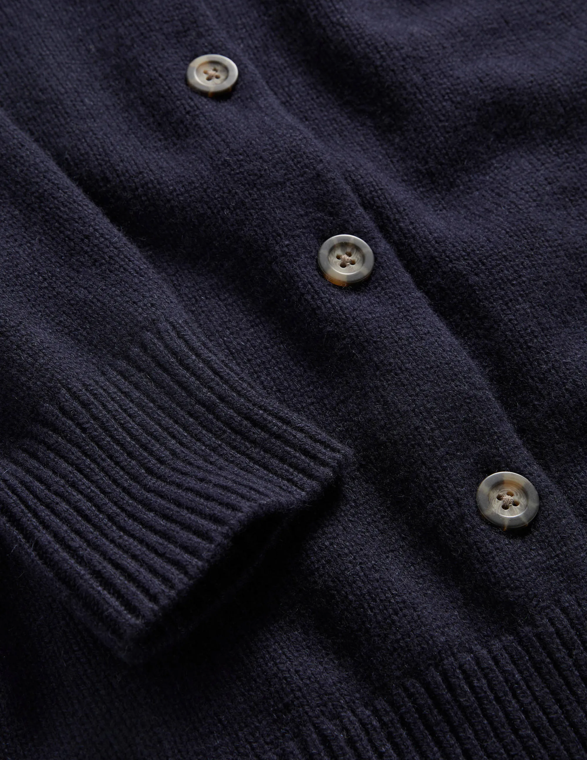 Chunky Cashmere Cardigan-Navy
