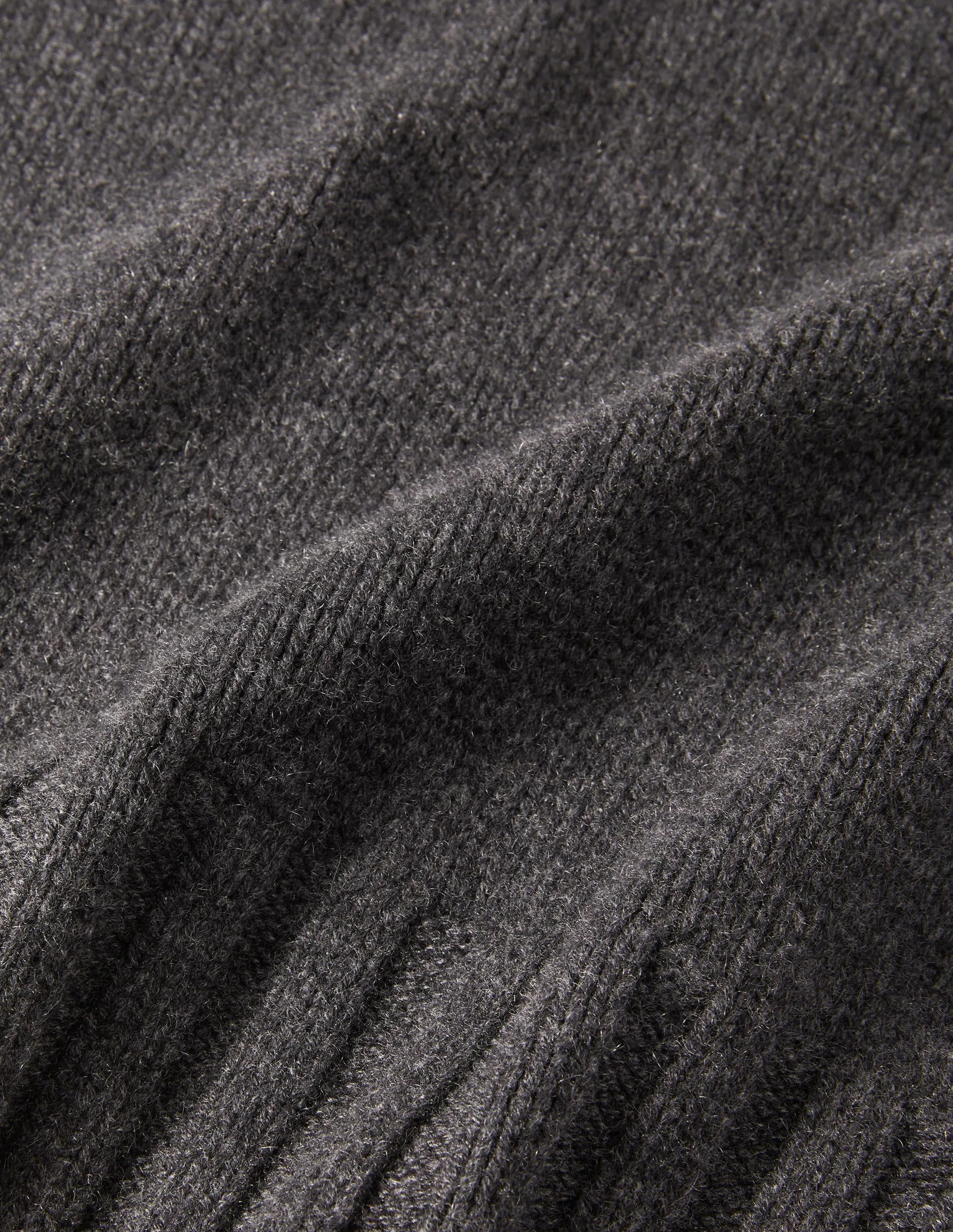Chunky Cashmere Jumper-Charcoal Melange