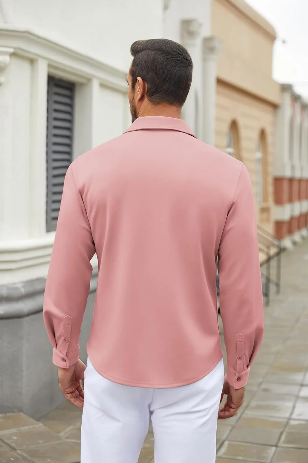 COOFANDY Men's Long Sleeve Wrinkle Free Shirt Casual Button Down Shirts Stretch Dress Shirt with Pocket