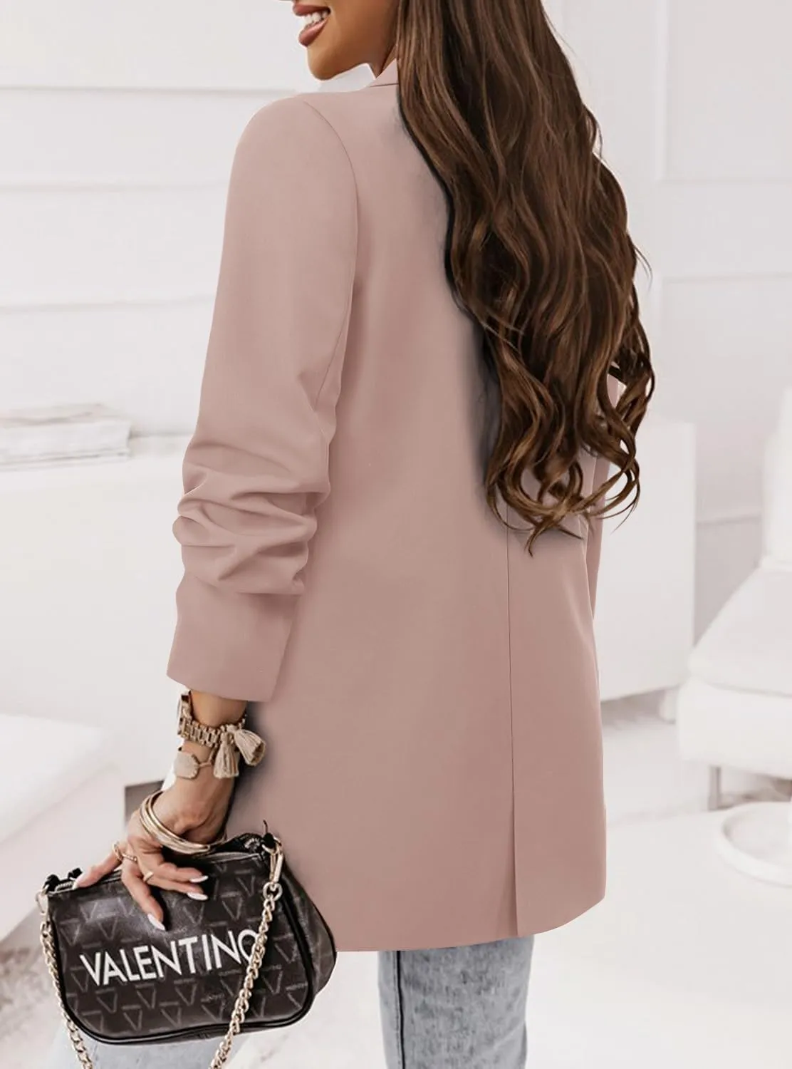 CRAZY GRID Women Business Casual Blazer Jacket Fashion with Lined Work Professional Suit Jacket