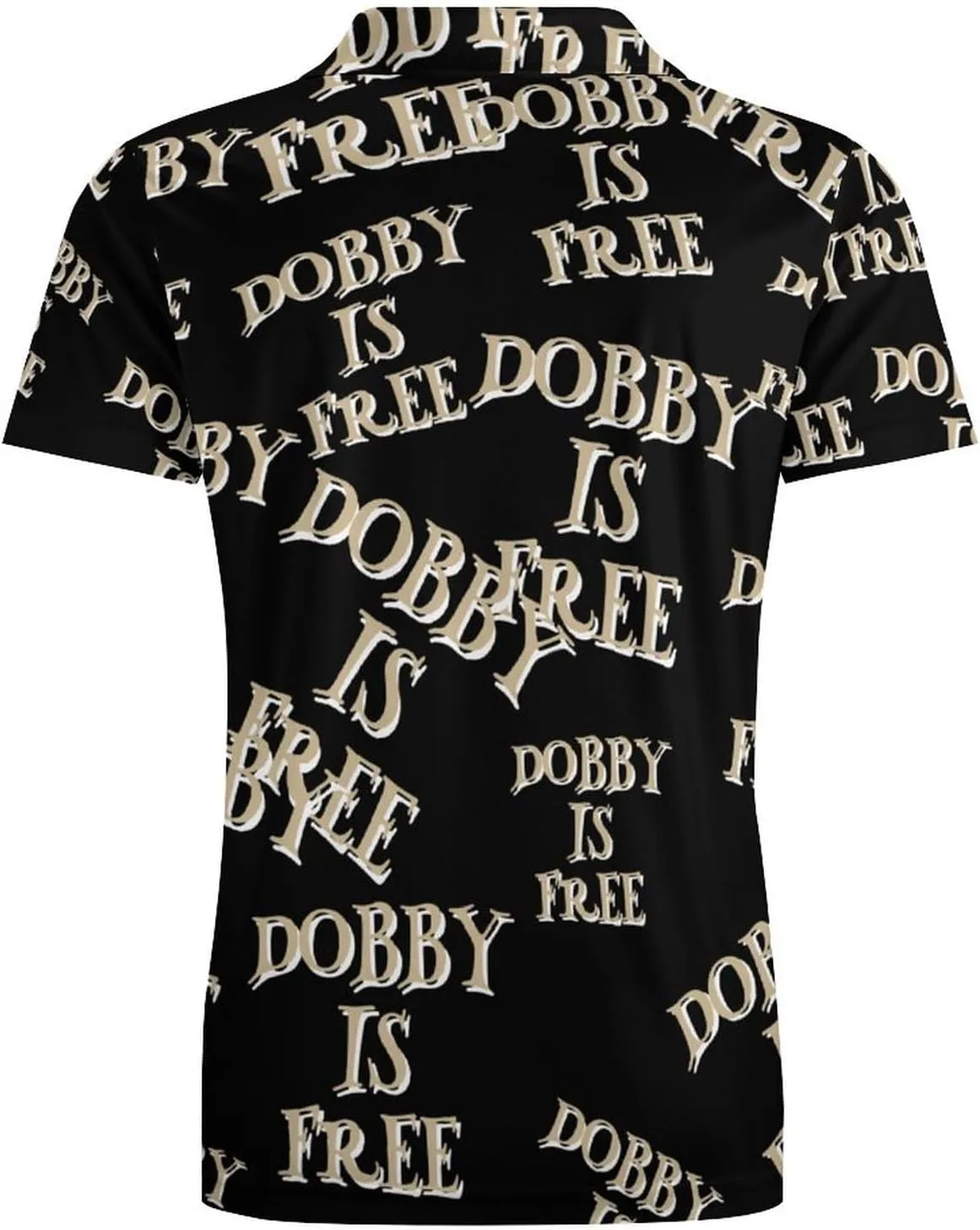 Dobby Is Free Men's Polo-Shirt Regular-Fit Short Sleeve Sports Quick Dry Golf Tennis T-Shirt