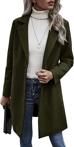 Fall Trench Coat for Women 2024 Single Breasted Outerwear Windproof Classic Overcoat Casual Slim Outdoor Jackets