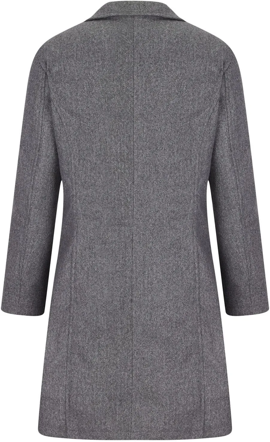fartey Womens Winter Wool Trench Coat Oversized Single Breast Notched Collar Overcoats Thicken Warm Office Pea Coat Jackets