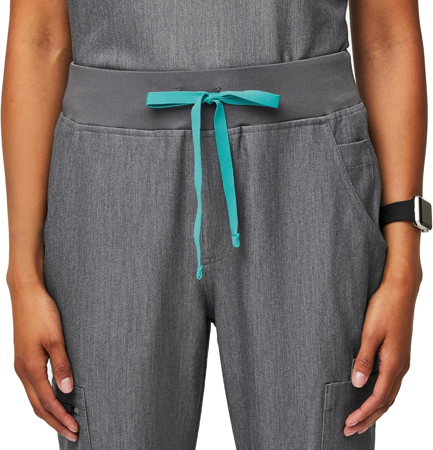 FIGS YOLA High Waisted Skinny Scrub Pants for Women  11 Pockets, 4-Way Stretch, Yoga Waistband Womens Scrub Pants