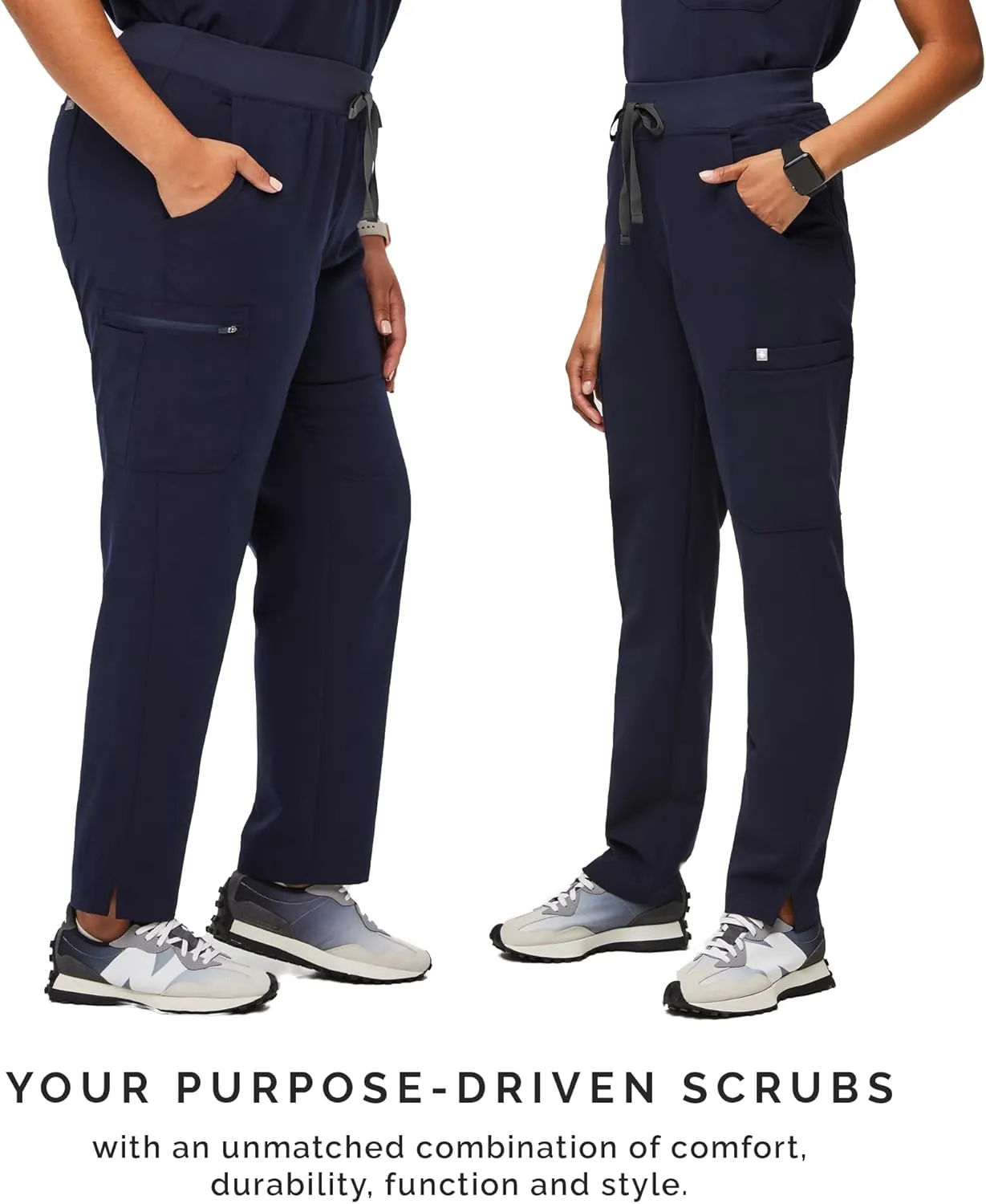 FIGS YOLA High Waisted Skinny Scrub Pants for Women  11 Pockets, 4-Way Stretch, Yoga Waistband Womens Scrub Pants