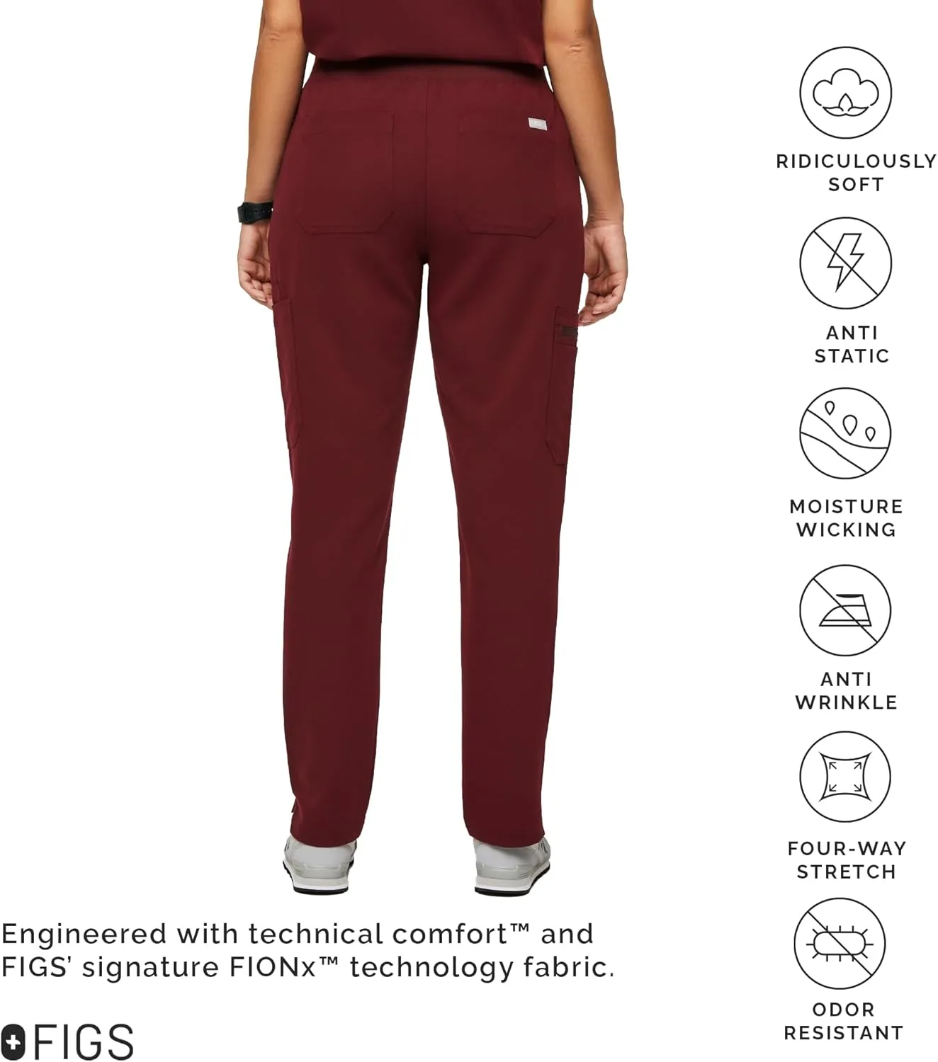 FIGS YOLA High Waisted Skinny Scrub Pants for Women  11 Pockets, 4-Way Stretch, Yoga Waistband Womens Scrub Pants