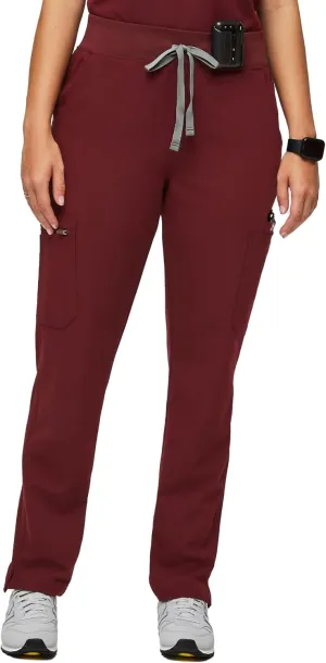 FIGS YOLA High Waisted Skinny Scrub Pants for Women  11 Pockets, 4-Way Stretch, Yoga Waistband Womens Scrub Pants