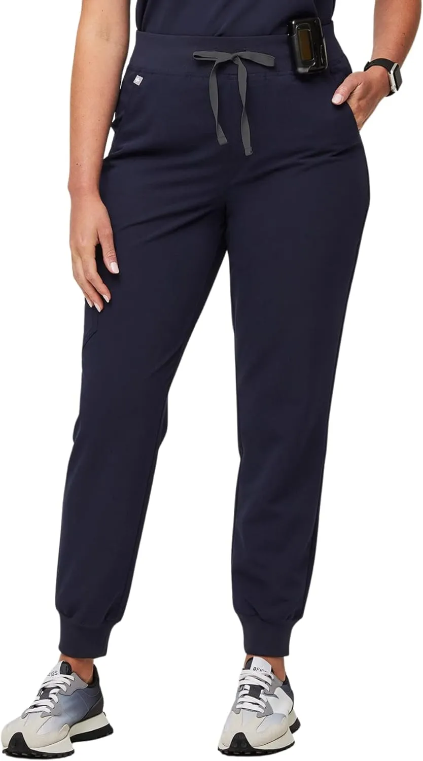 FIGS Zamora High Waisted Jogger Style Scrub Pants for Women  Slim Fit, 6 Pockets, High Rise Yoga Waistband Women Scrub Pants