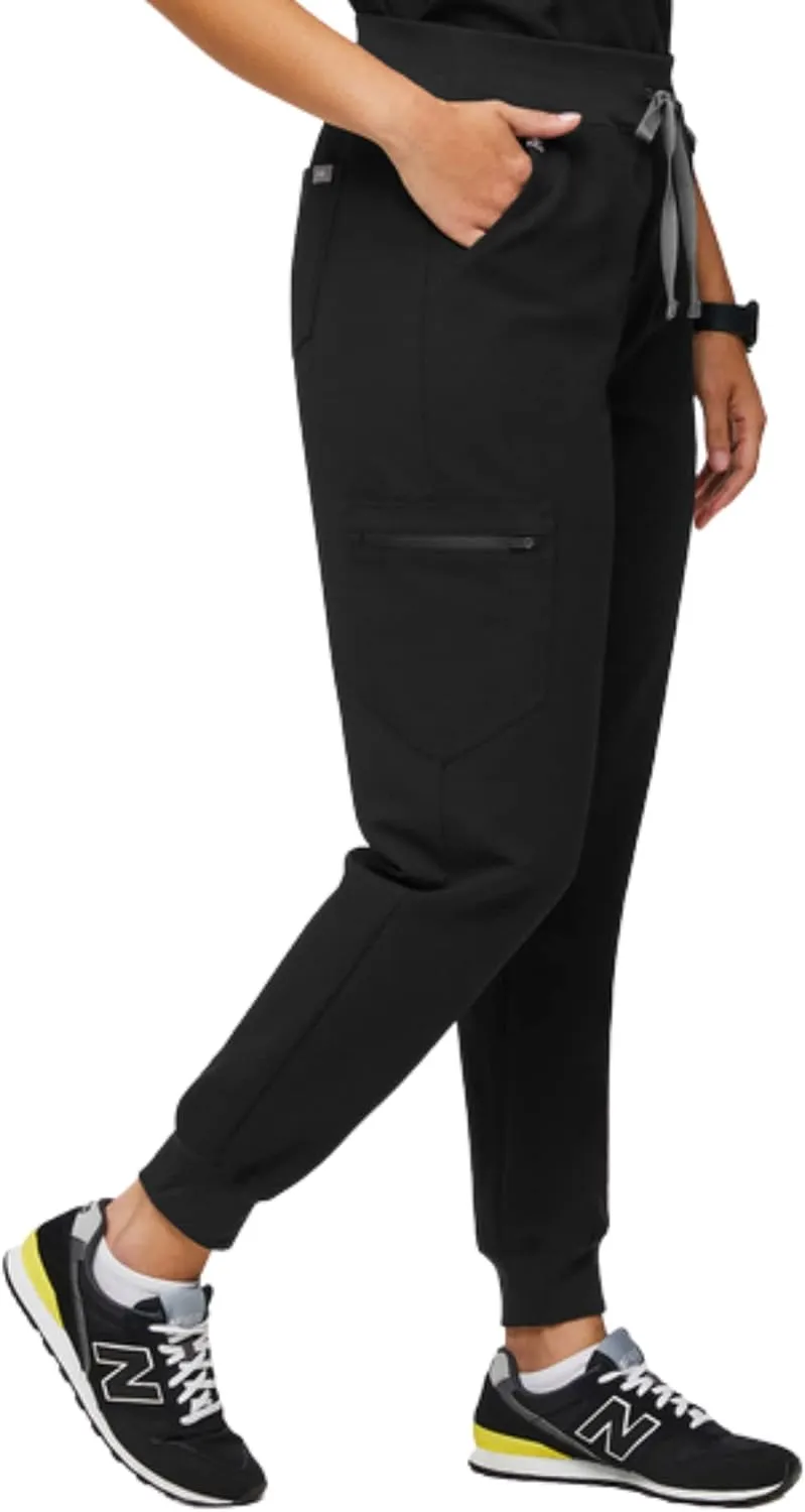FIGS Zamora High Waisted Jogger Style Scrub Pants for Women  Slim Fit, 6 Pockets, High Rise Yoga Waistband Women Scrub Pants