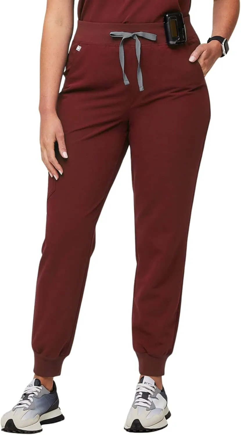 FIGS Zamora High Waisted Jogger Style Scrub Pants for Women  Slim Fit, 6 Pockets, High Rise Yoga Waistband Women Scrub Pants