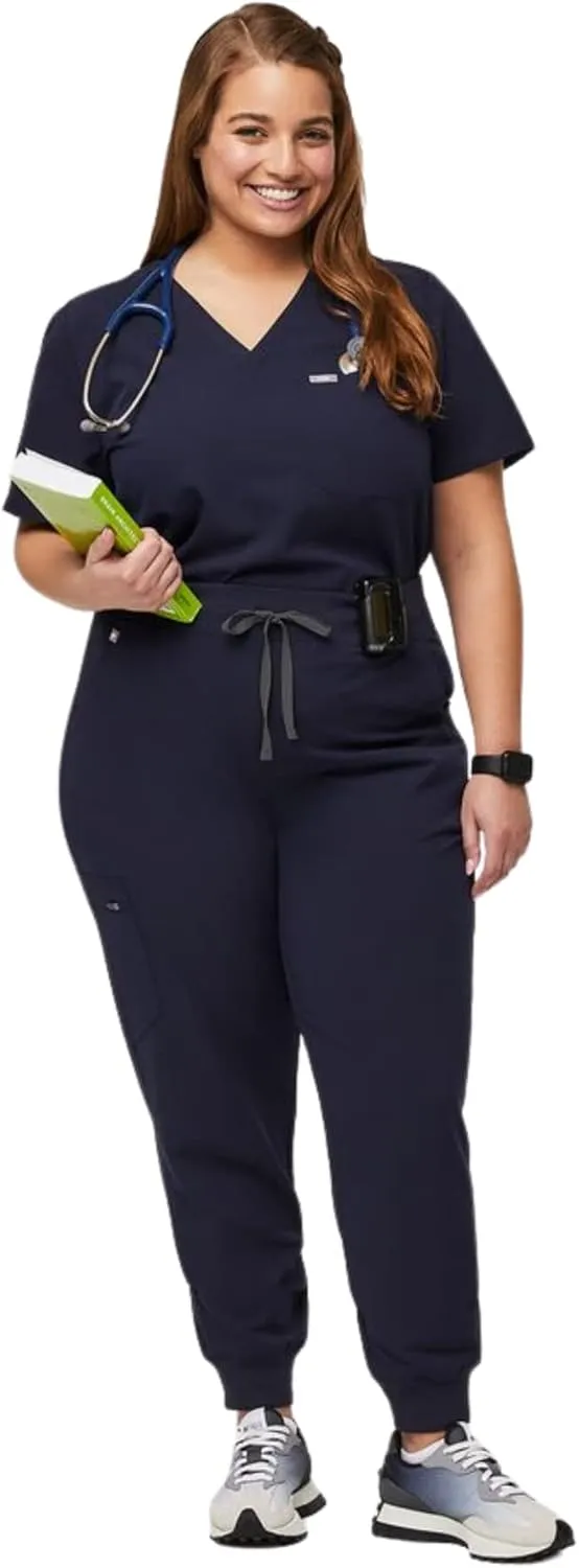 FIGS Zamora High Waisted Jogger Style Scrub Pants for Women  Slim Fit, 6 Pockets, High Rise Yoga Waistband Women Scrub Pants