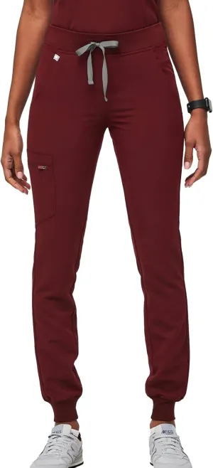 FIGS Zamora Jogger Style Scrub Pants for Women  Slim Fit, 6 Pockets, Yoga Waistband, Ribbed Ankle Cuffs, Anti-Wrinkle