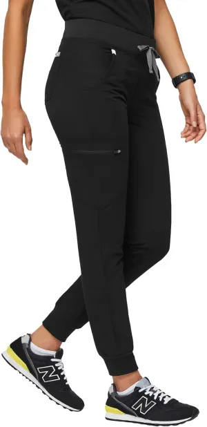 FIGS Zamora Jogger Style Scrub Pants for Women  Slim Fit, 6 Pockets, Yoga Waistband, Ribbed Ankle Cuffs, Anti-Wrinkle