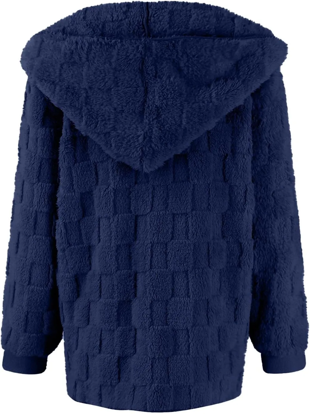 Fleece Jacket Women Loose Casual Solid Color With Pockets Double Sided Velvet Cardigan Long Sleeved Jacket