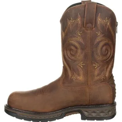 Georgia Men's 11" Carbo-Tec LT Waterproof Composite Toe Wellington Work Boot - Brown GB00239