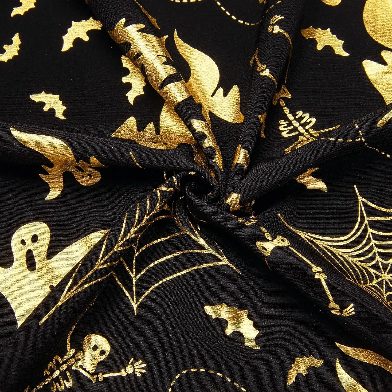 Hi-Tie Mens Hipstar Gold Paisely Floral 3D Printed Dress Shirts Shiny Long Sleeve Button Down Party Disco Performing