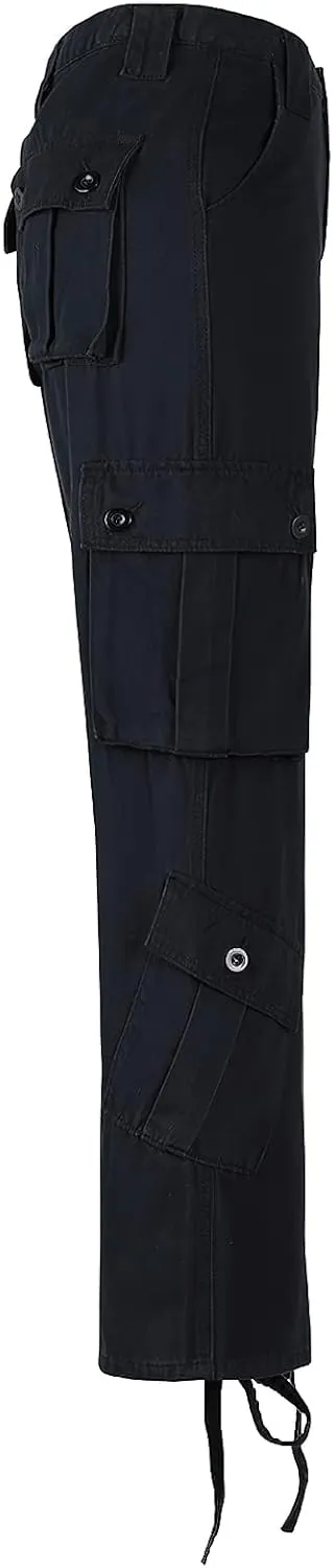 High Waisted Cargo Jeans for Women Straight Wide Leg Y2k Streetwear Cargo Pants Baggy Boyfriend Denim Pants with Pockets