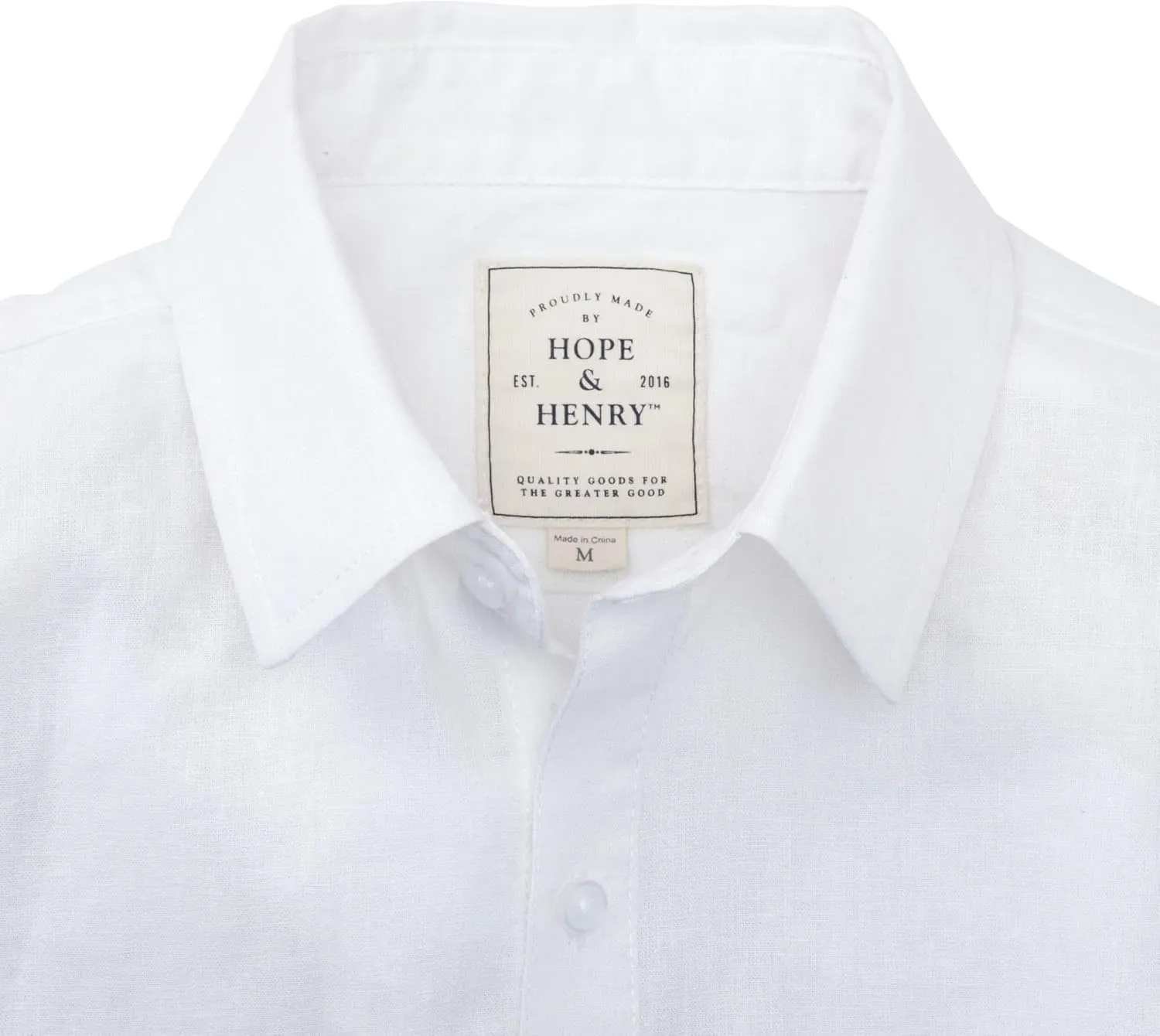 Hope & Henry Men's Linen Button Down Shirt