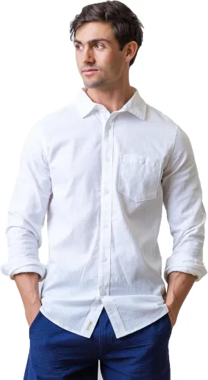 Hope & Henry Men's Linen Button Down Shirt