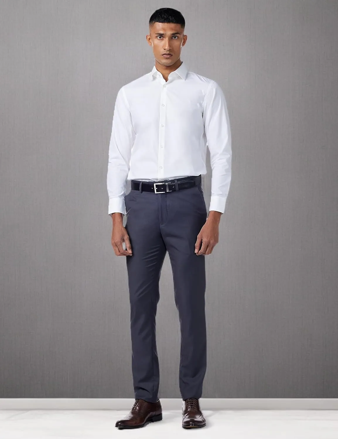 HUGO Men's Classic Popelin Button Down Dress Shirt