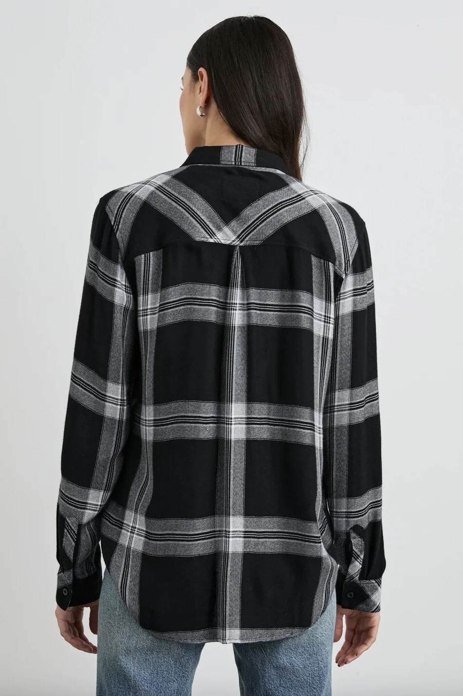 Hunter Button Down Top - Black Cinder
